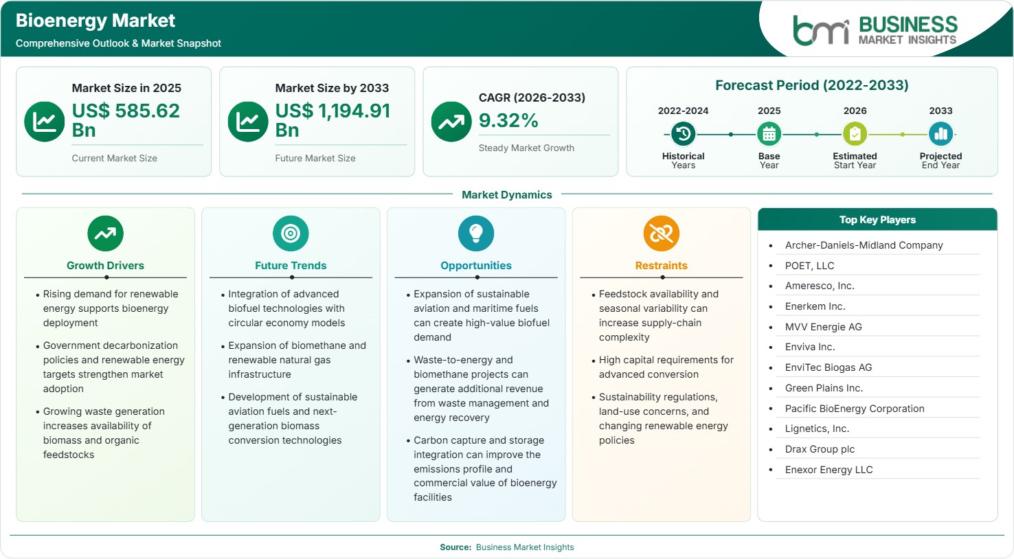 Bioenergy Market Strategic Framework